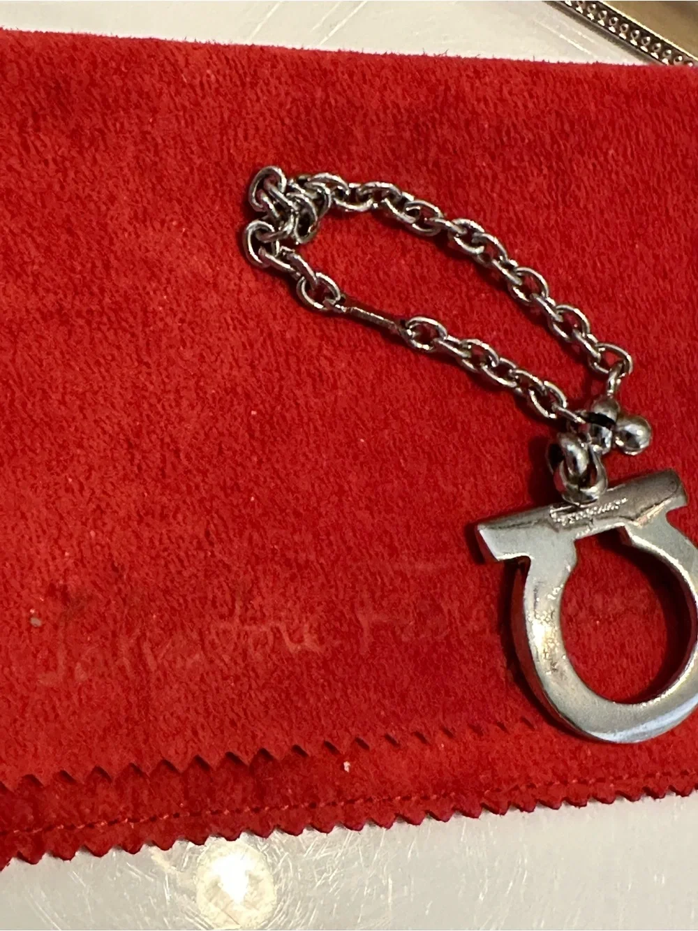 Salvatore Ferragamo Gancini Chain Key Ring / Bag Charm